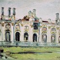 Palace of the grand duke Paval 1945 Gatehina size unknown oil on canvas